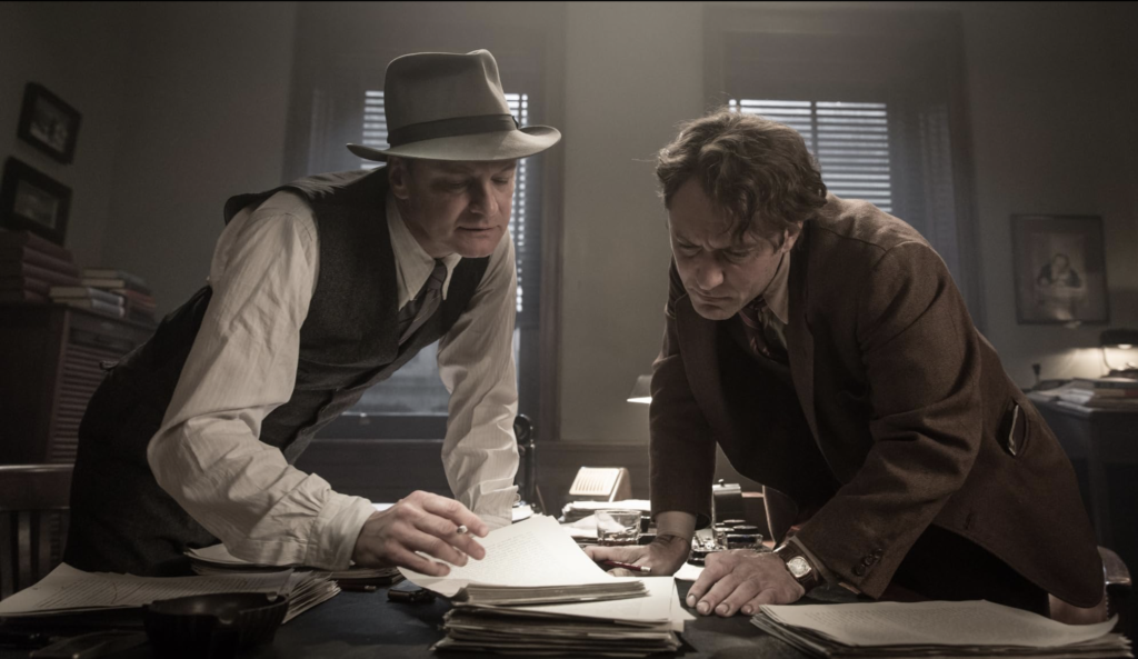 Colin Firth and Jude Law in Genius, 2016